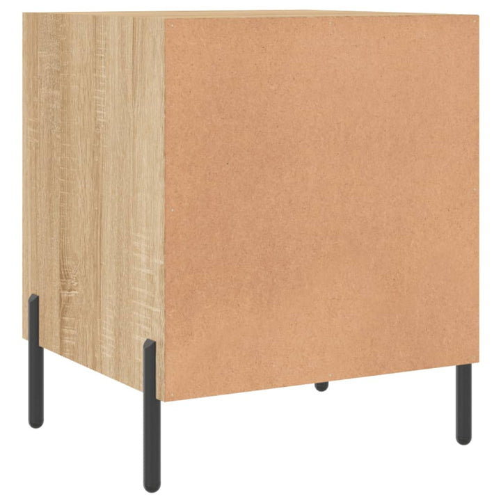 sengeborde 2 stk. 40x40x50 cm konstrueret træ sonoma-eg