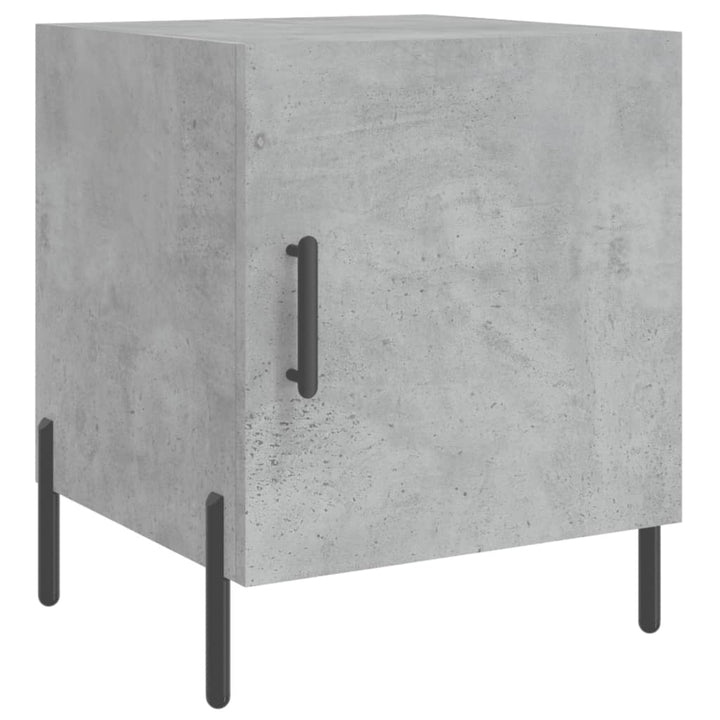 sengebord 40x40x50 cm konstrueret træ betongrå