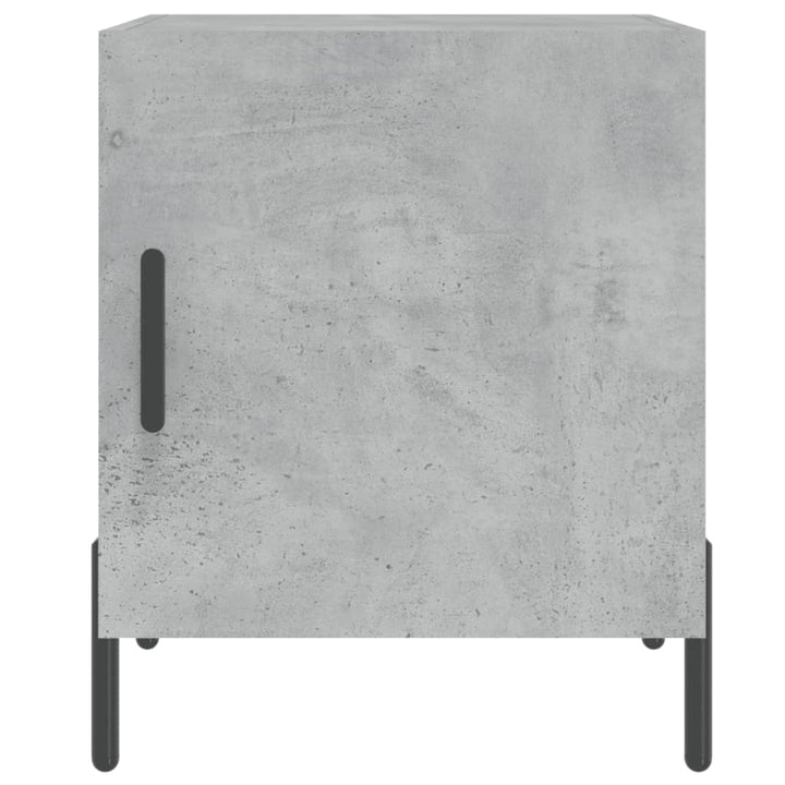 sengeborde 2 stk. 40x40x50 cm konstrueret træ betongrå