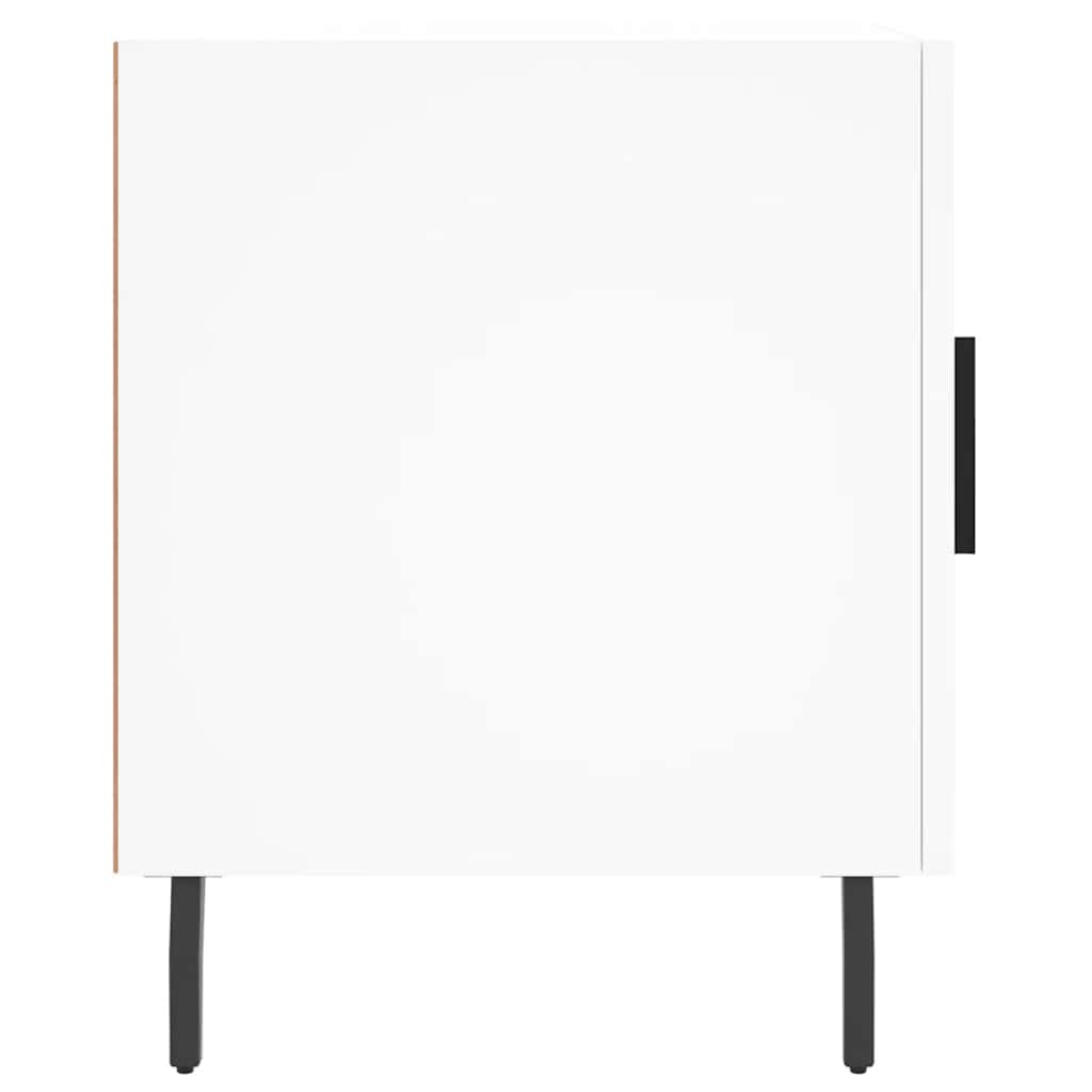 sengebord 40x40x50 cm konstrueret træ hvid