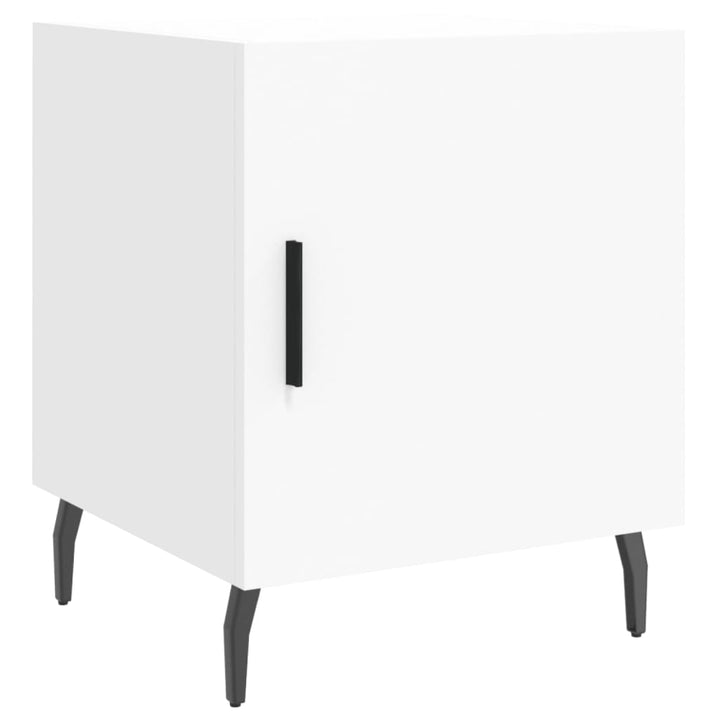 sengeborde 2 stk. 40x40x50 cm konstrueret træ hvid
