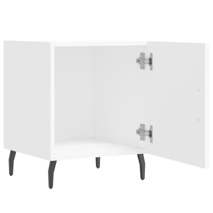 sengeborde 2 stk. 40x40x50 cm konstrueret træ hvid
