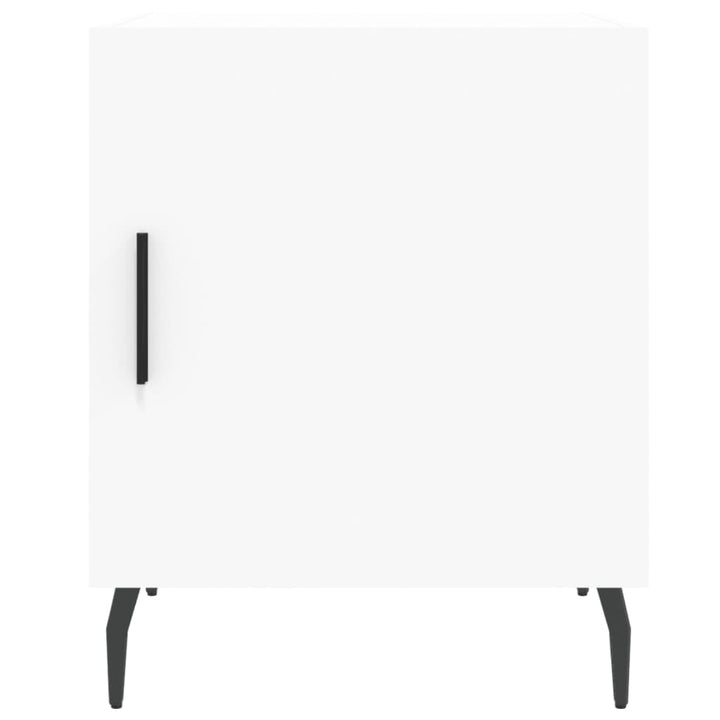 sengeborde 2 stk. 40x40x50 cm konstrueret træ hvid