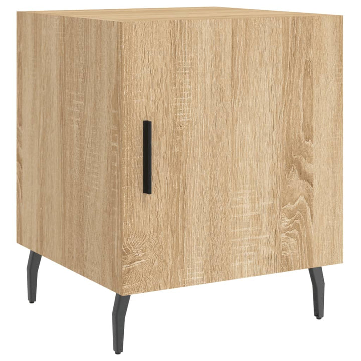sengeborde 2 stk. 40x40x50 cm konstrueret træ sonoma-eg