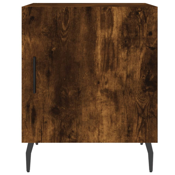 sengeborde 2 stk. 40x40x50 cm konstrueret træ røget egetræ