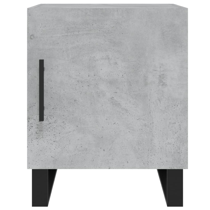 sengeborde 2 stk. 40x40x50 cm konstrueret træ betongrå
