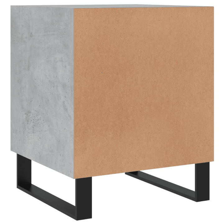 sengeborde 2 stk. 40x40x50 cm konstrueret træ betongrå
