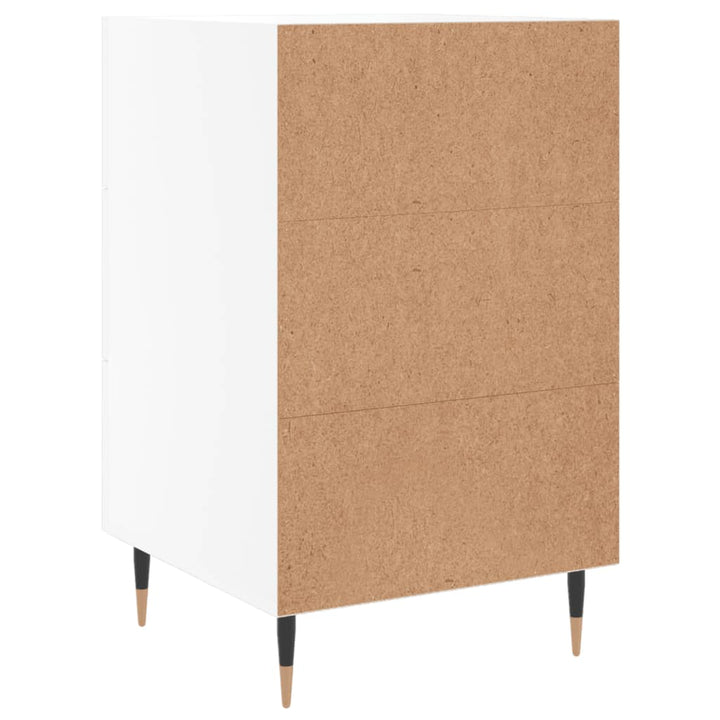 sengebord 40x40x66 cm konstrueret træ hvid