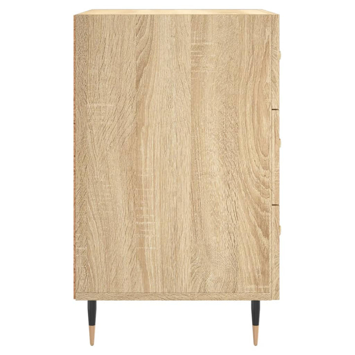 sengebord 40x40x66 cm konstrueret træ sonoma-eg