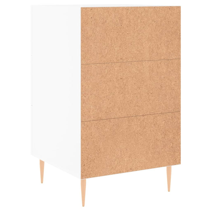 sengebord 40x40x66 cm konstrueret træ hvid