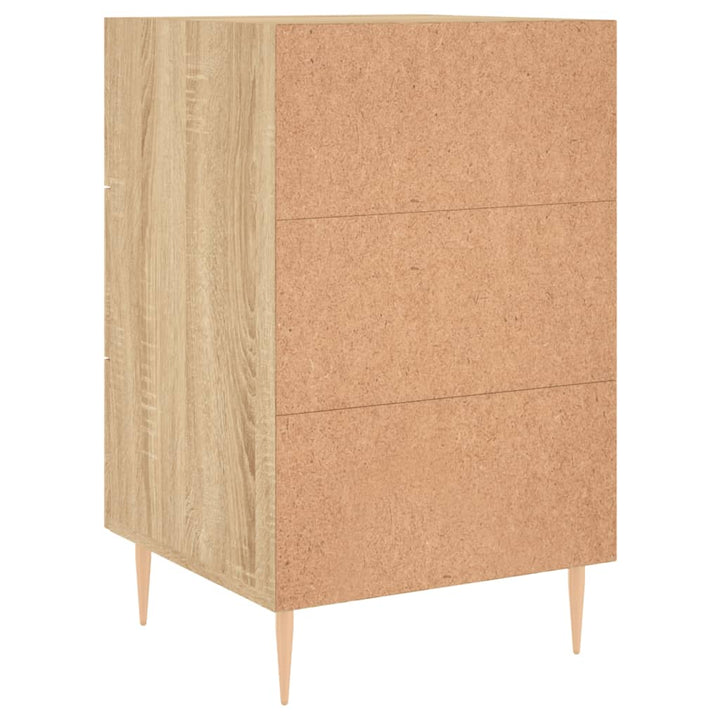 sengebord 40x40x66 cm konstrueret træ sonoma-eg