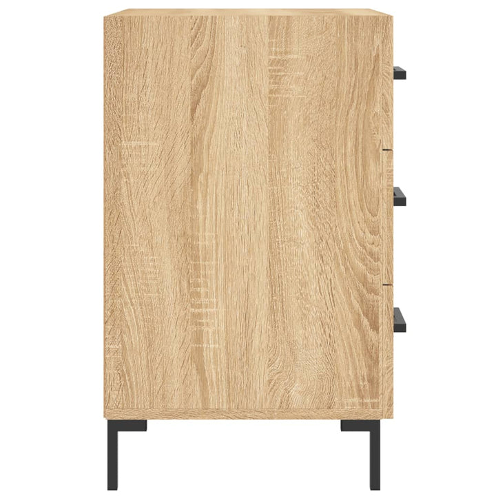 sengebord 40x40x66 cm konstrueret træ sonoma-eg