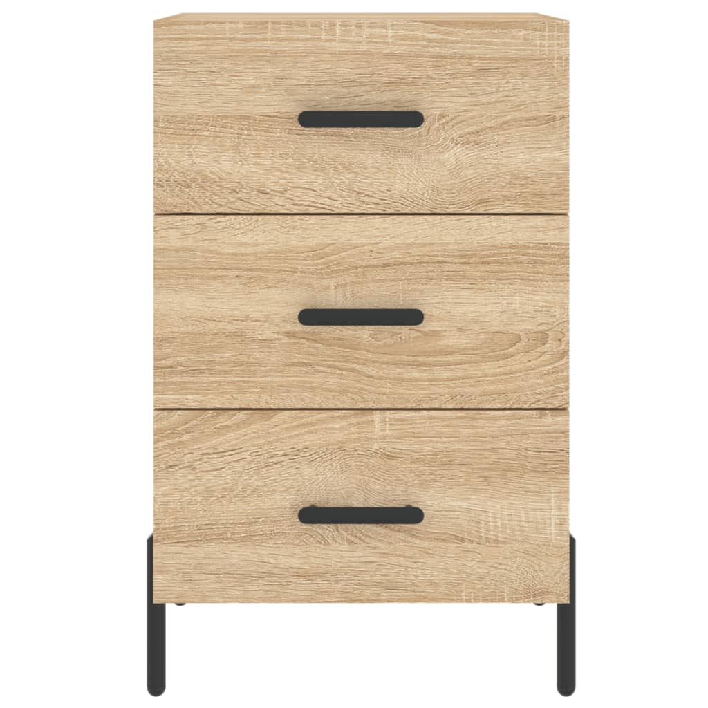 sengebord 40x40x66 cm konstrueret træ sonoma-eg