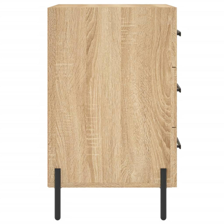sengebord 40x40x66 cm konstrueret træ sonoma-eg
