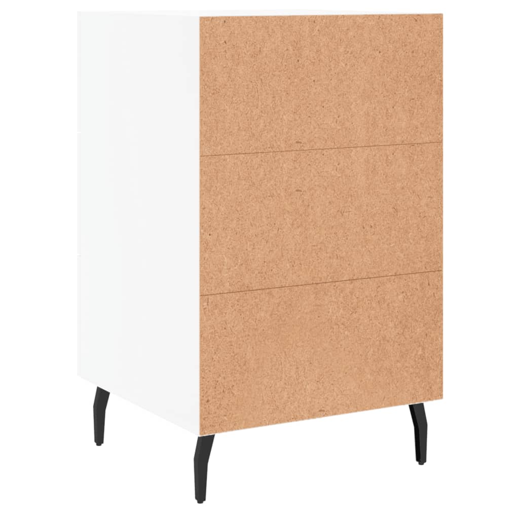 sengebord 40x40x66 cm konstrueret træ hvid