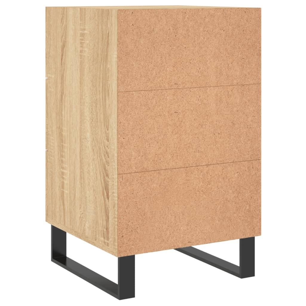 sengebord 40x40x66 cm konstrueret træ sonoma-eg