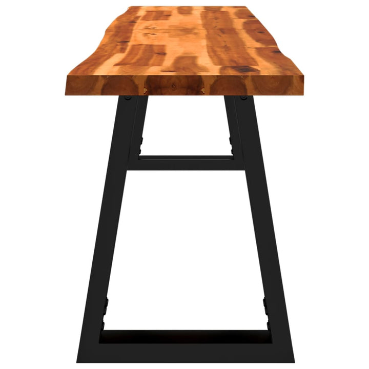 bænk med naturlig kant 160 cm massivt akacietræ