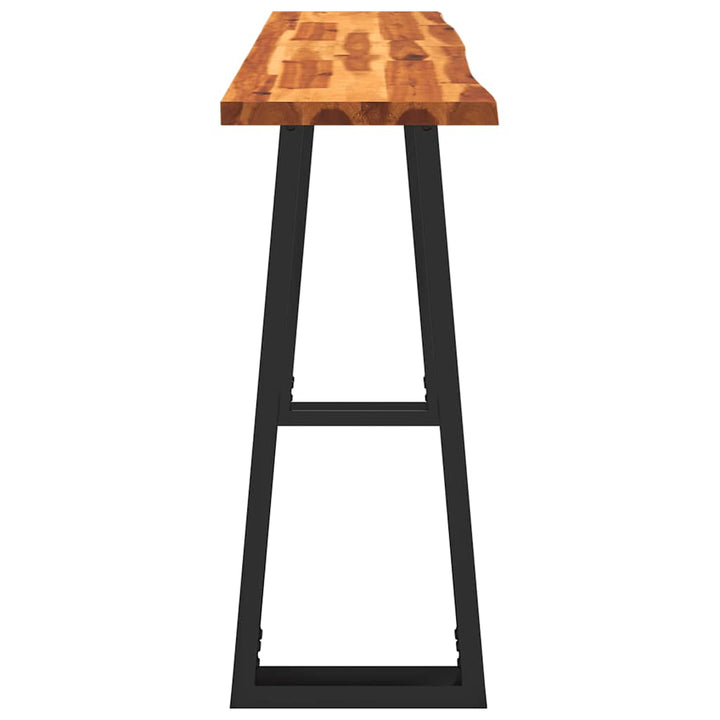 kosolbord med naturlig kant 140x40x80 cm massivt akacietræ