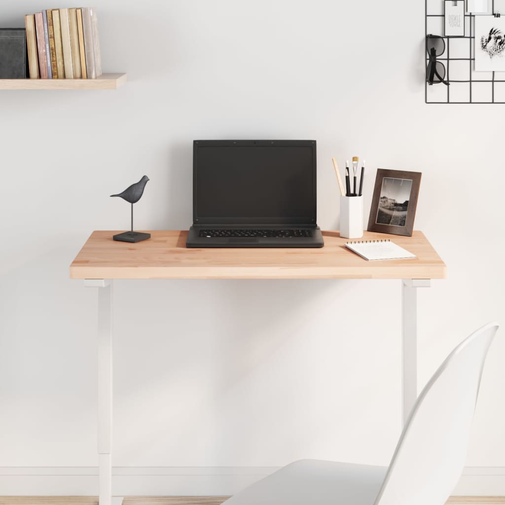 bordplade 80x40x2,5 cm rektangulær massivt bøgetræ