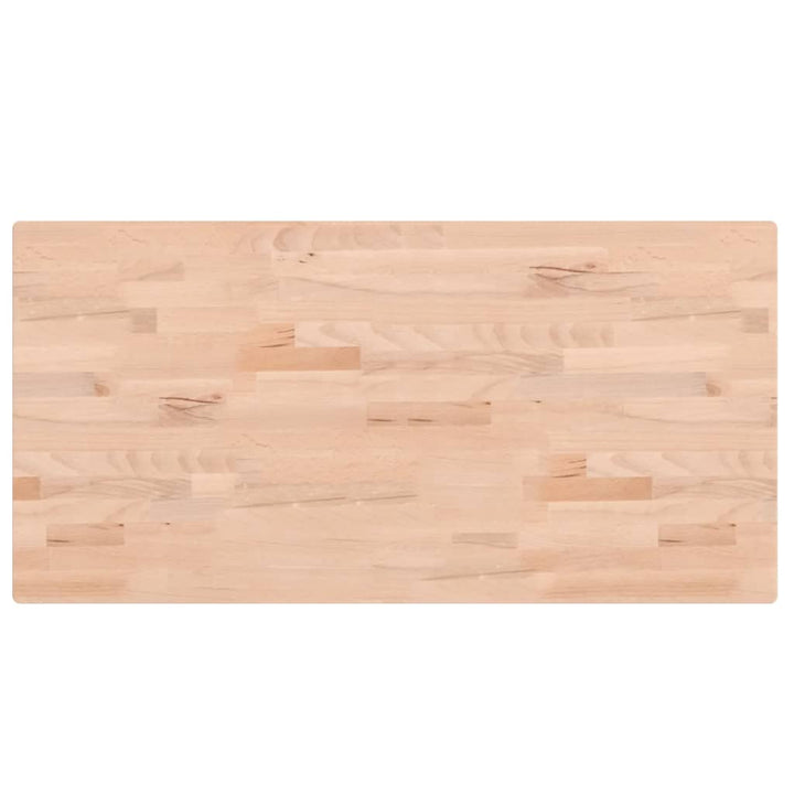 bordplade 100x50x2,5 cm rektangulær massivt bøgetræ