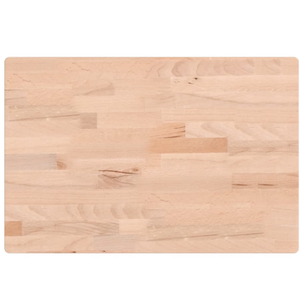 bordplade 60x40x2,5 cm rektangulær massivt bøgetræ