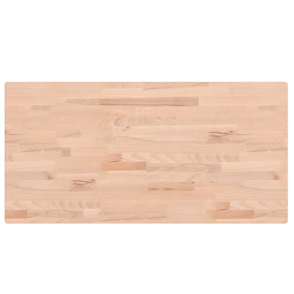 bordplade 100x50x4 cm rektangulær massivt bøgetræ