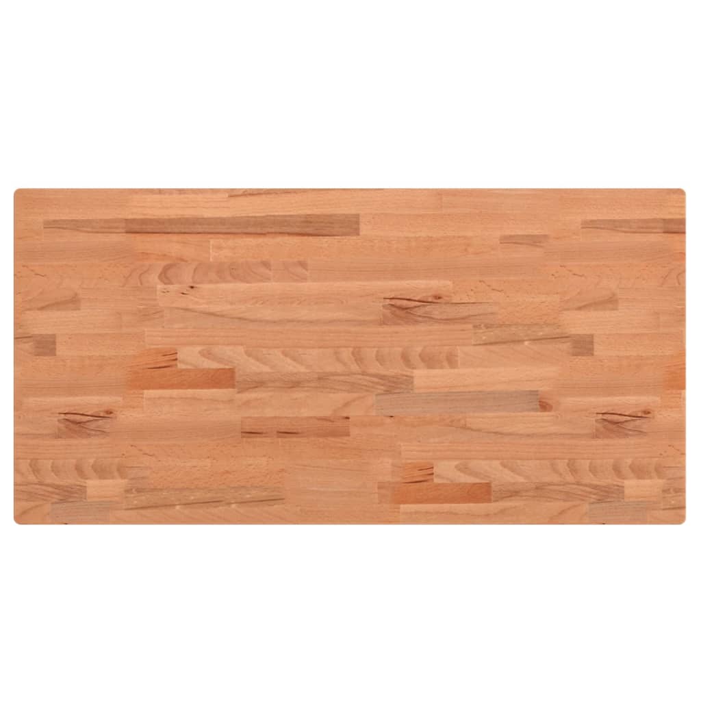 bordplade 80x40x1,5 cm rektangulær massivt bøgetræ