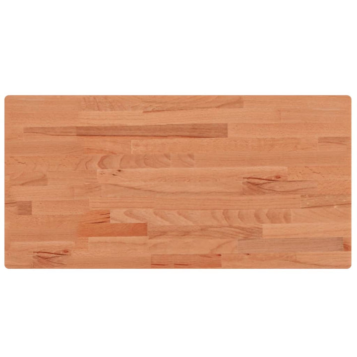 bordplade 100x50x1,5 cm rektangulær massivt bøgetræ