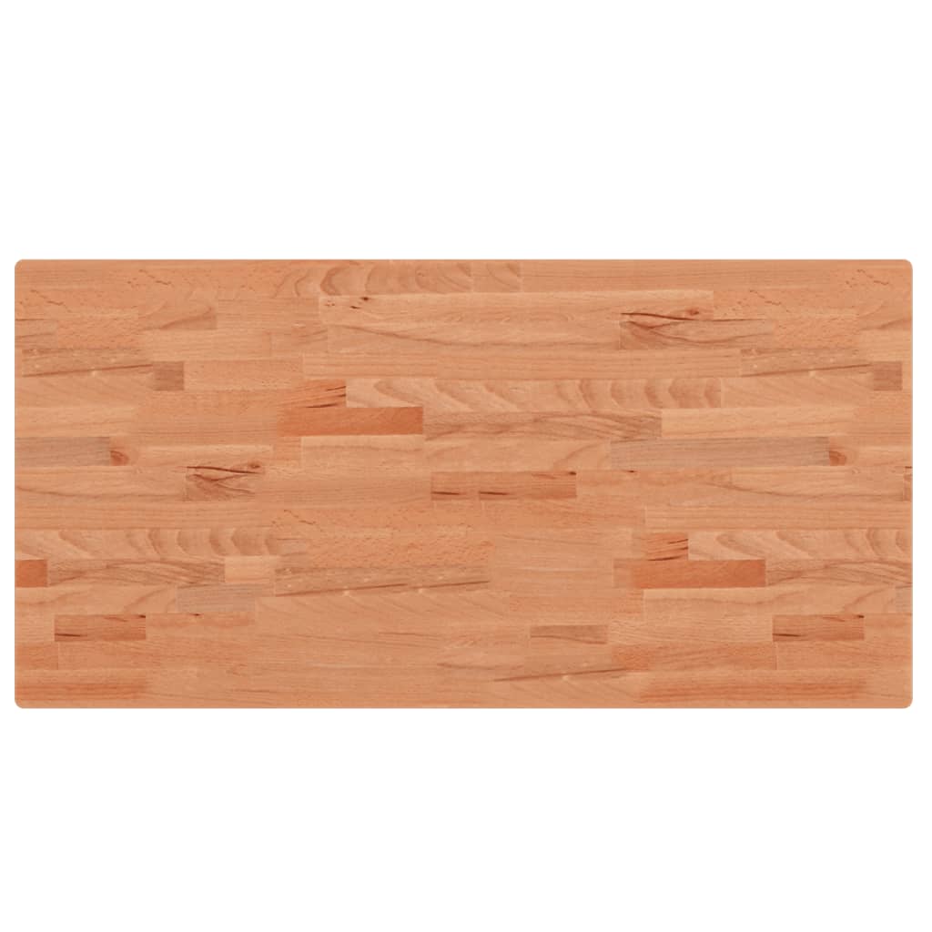 bordplade 100x50x2,5 cm rektangulær massivt bøgetræ