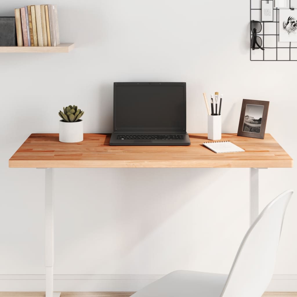 bordplade 100x50x2,5 cm rektangulær massivt bøgetræ