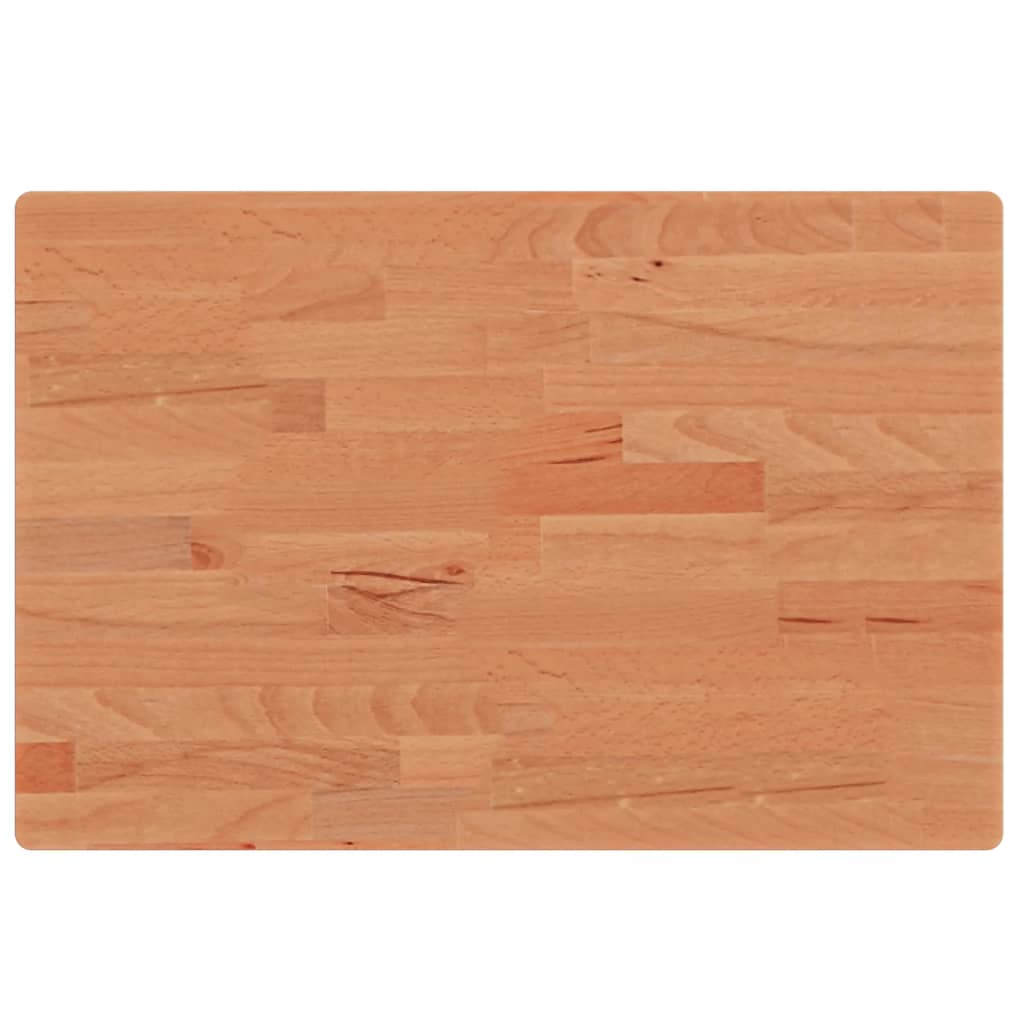 bordplade 60x40x2,5 cm rektangulær massivt bøgetræ