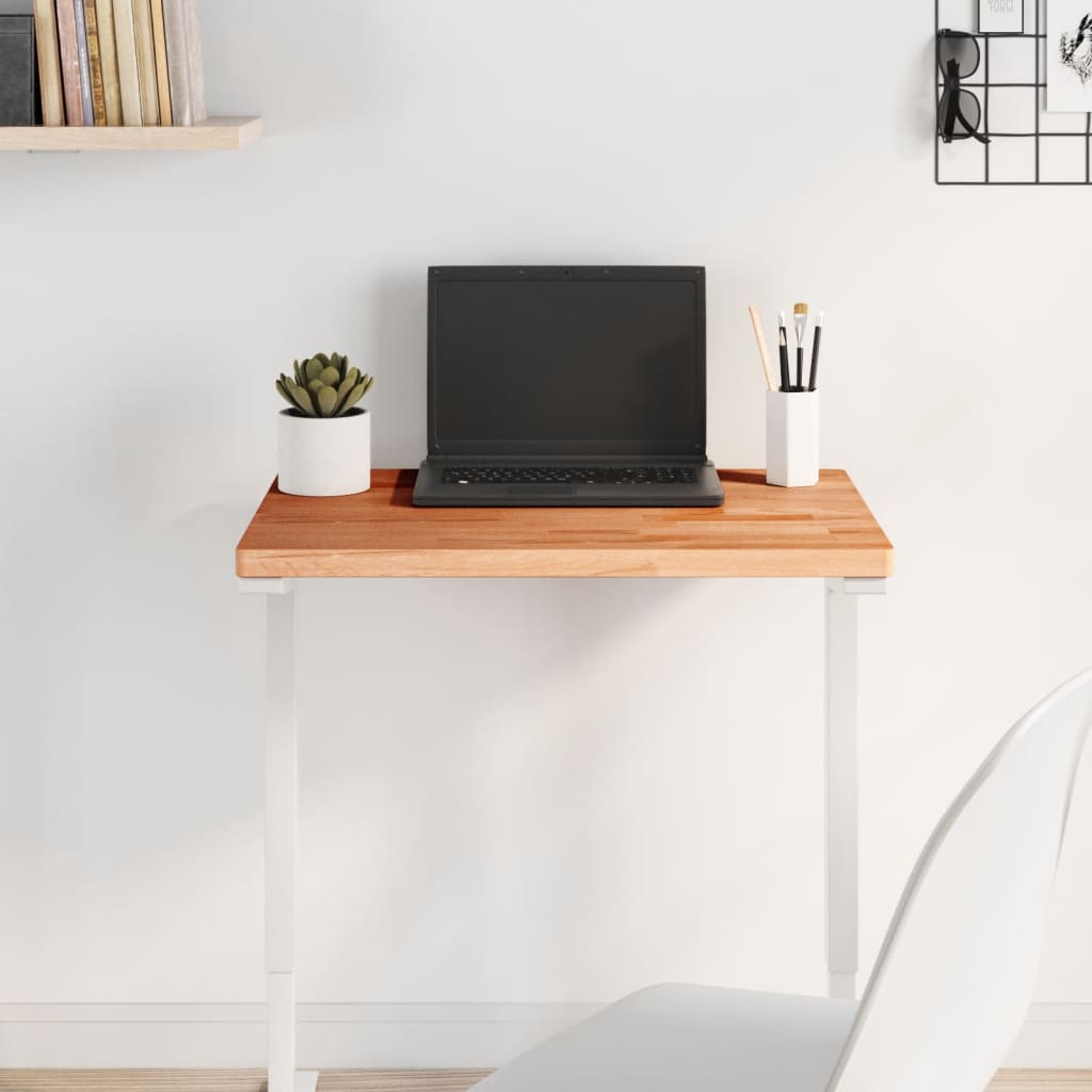 bordplade 60x40x2,5 cm rektangulær massivt bøgetræ