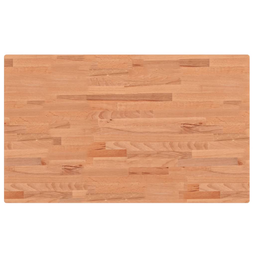 bordplade 100x60x2,5 cm rektangulær massivt bøgetræ