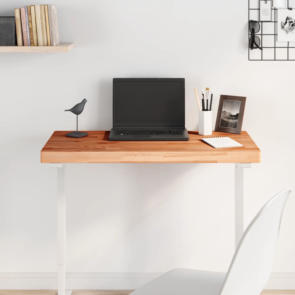 bordplade 80x40x4 cm rektangulær massivt bøgetræ
