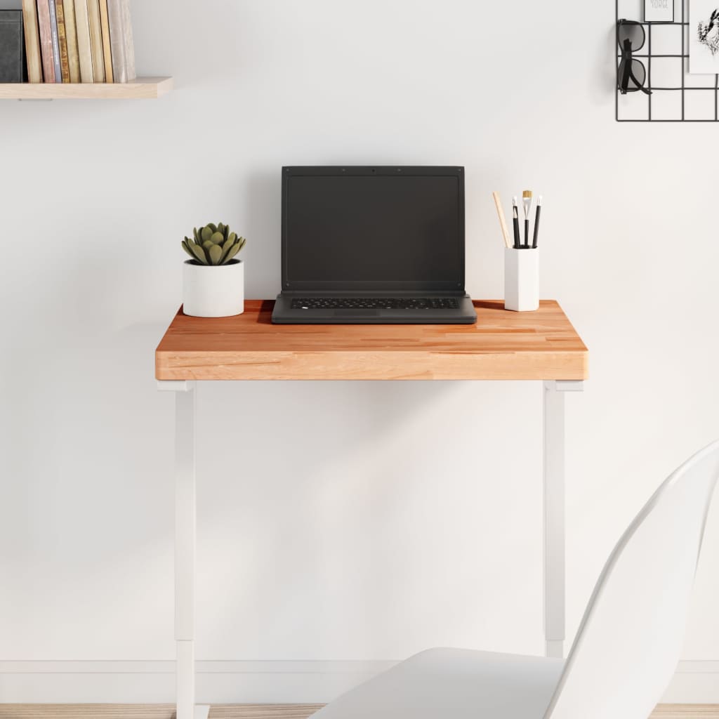 bordplade 60x40x4 cm rektangulær massivt bøgetræ