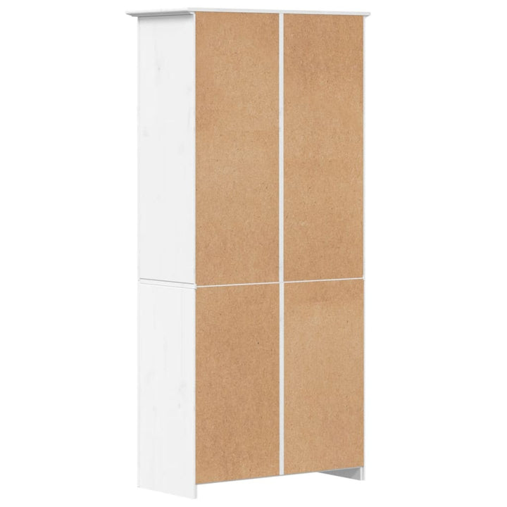 bogreol BODO 82x40x173 cm massivt fyrretræ hvid