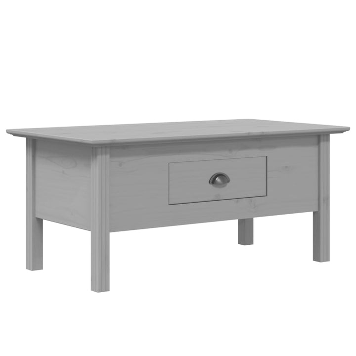 sofabord BODO 100x55x46 cm massivt fyrretræ grå