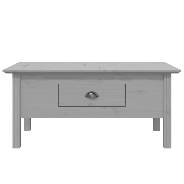 sofabord BODO 100x55x46 cm massivt fyrretræ grå