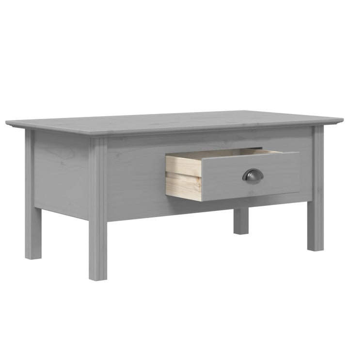sofabord BODO 100x55x46 cm massivt fyrretræ grå