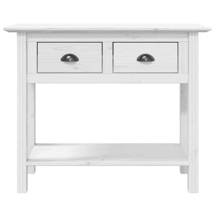 konsolbord BODO 91x35x74 cm massivt fyrretræ hvid