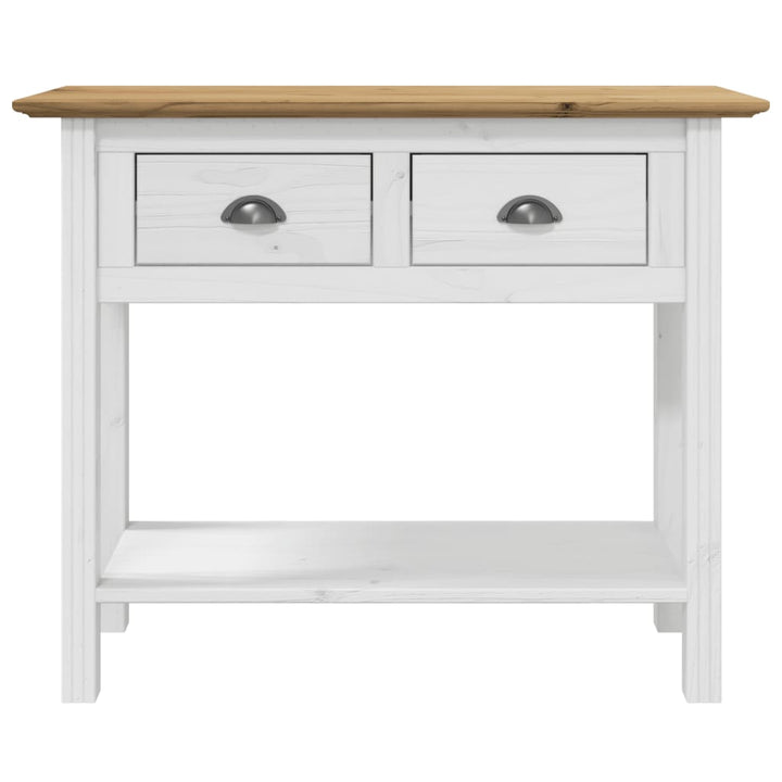 konsolbord BODO 91x35x74 cm massivt fyrretræ brun