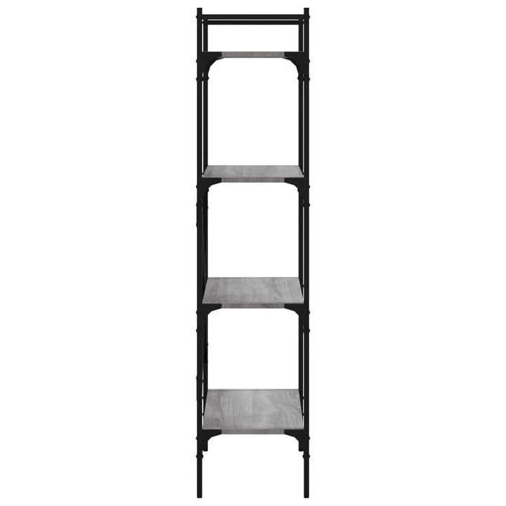bogreol 56x31,5x138,5 cm 4 hylder konstrueret træ grå sonoma-eg