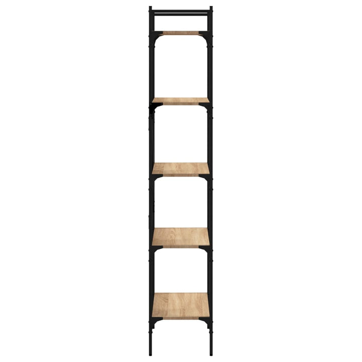 bogreol med 5 hylder 56x31,5x174 cm konstrueret træ sonoma-eg