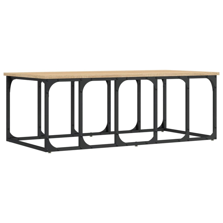 sofabord 100x50x35,5 cm konstrueret træ sonoma-eg
