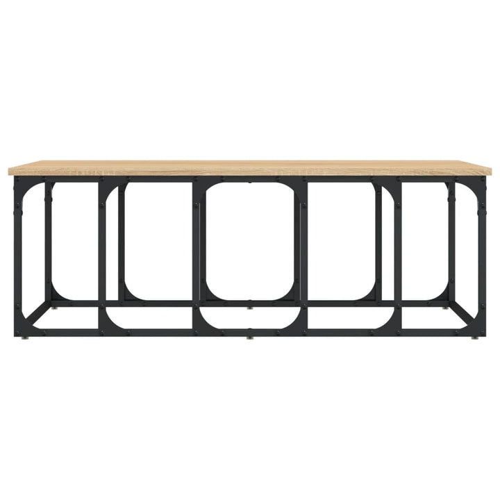 sofabord 100x50x35,5 cm konstrueret træ sonoma-eg