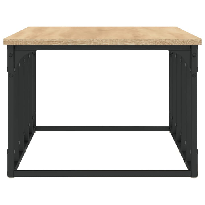sofabord 100x50x35,5 cm konstrueret træ sonoma-eg