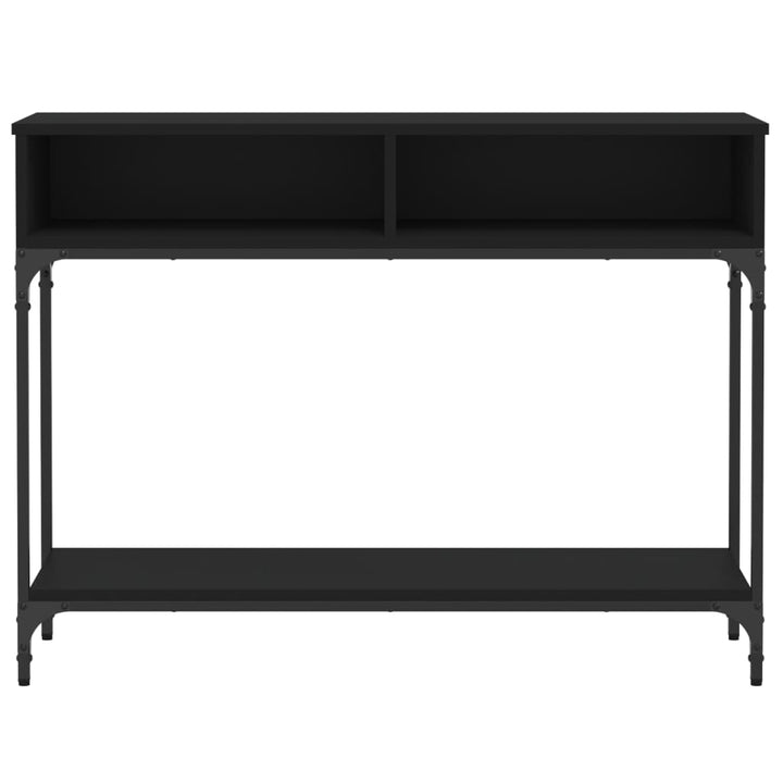 konsolbord 100x30,5x75 cm konstrueret træ sort