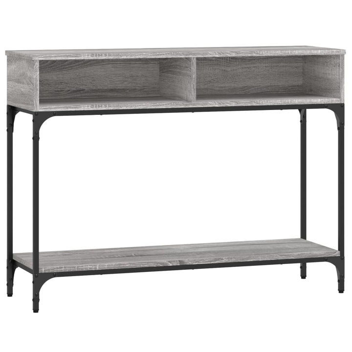 konsolbord 100x30,5x75 cm konstrueret træ grå sonoma-eg