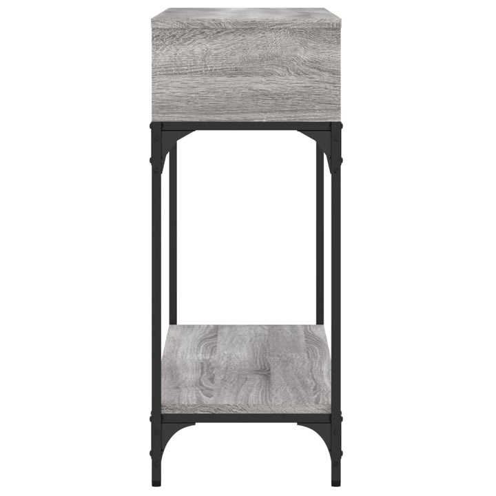 konsolbord 100x30,5x75 cm konstrueret træ grå sonoma-eg