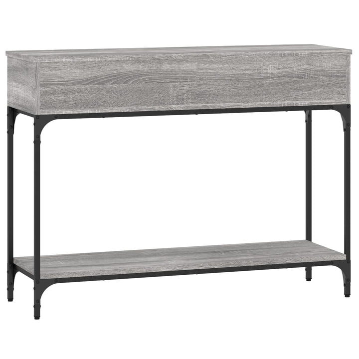 konsolbord 100x30,5x75 cm konstrueret træ grå sonoma-eg